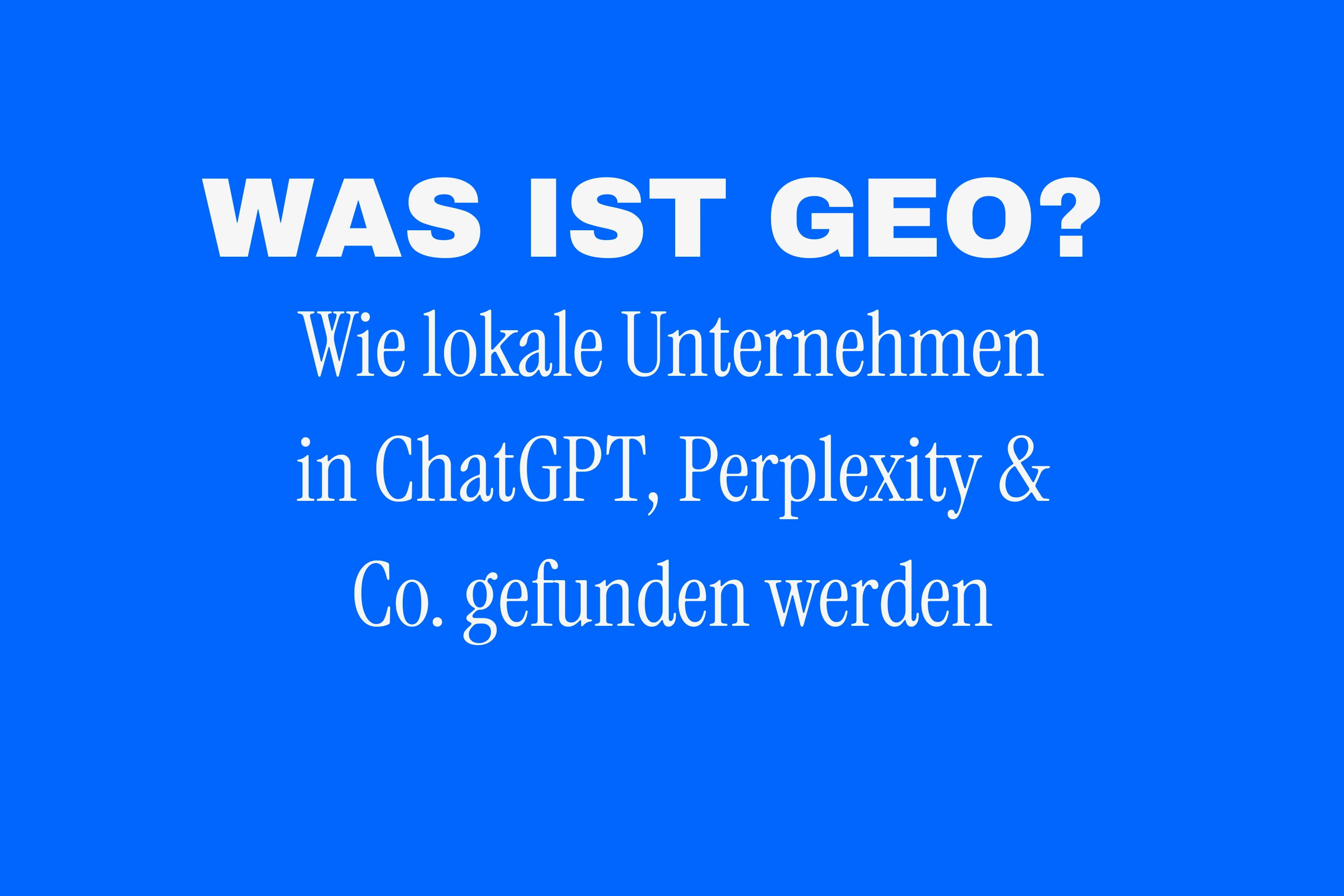 Vorschaubild zum Klartext-Artikel Was ist GEO?