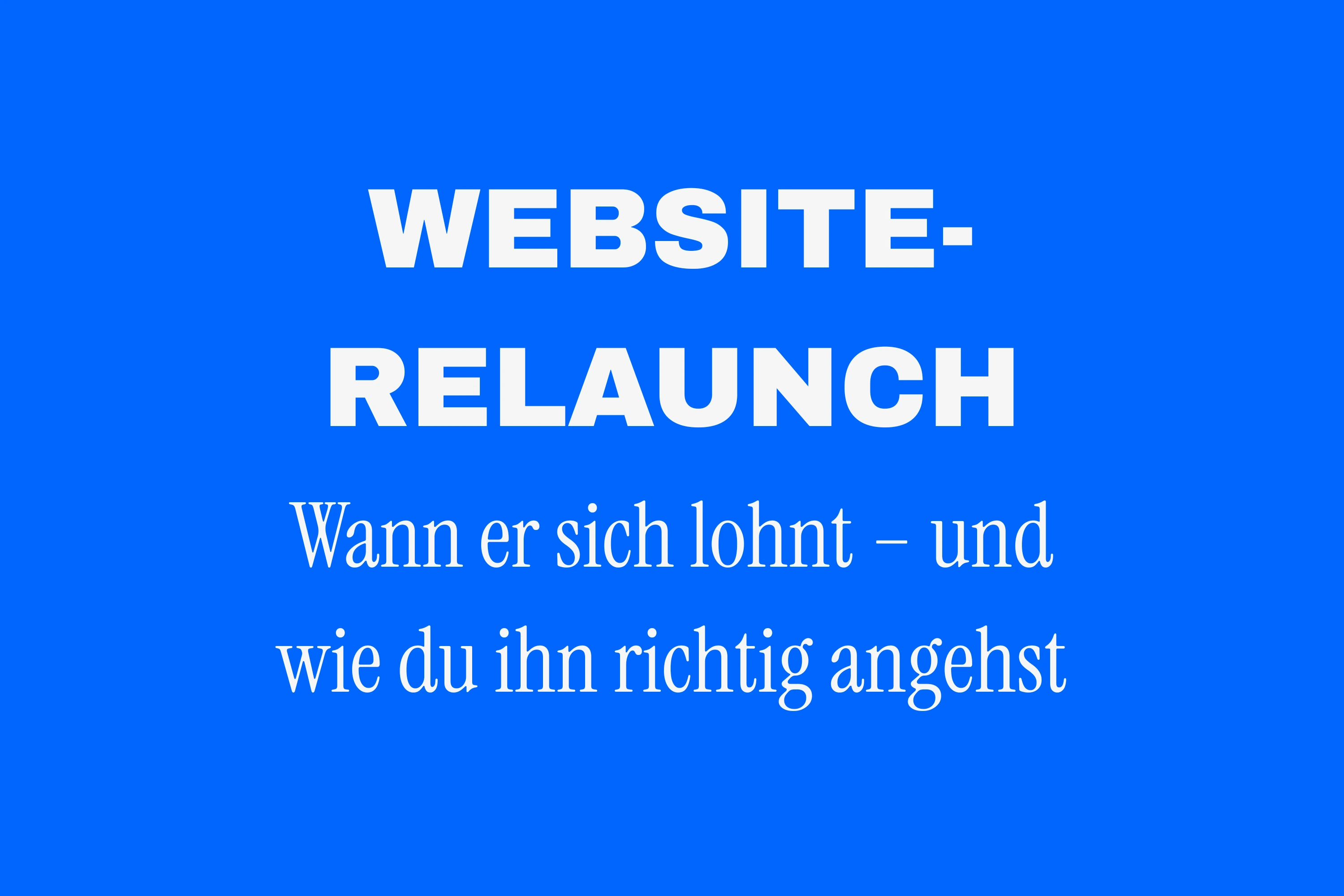 Vorschaubild zum Klartext-Artikel Website-Relaunch