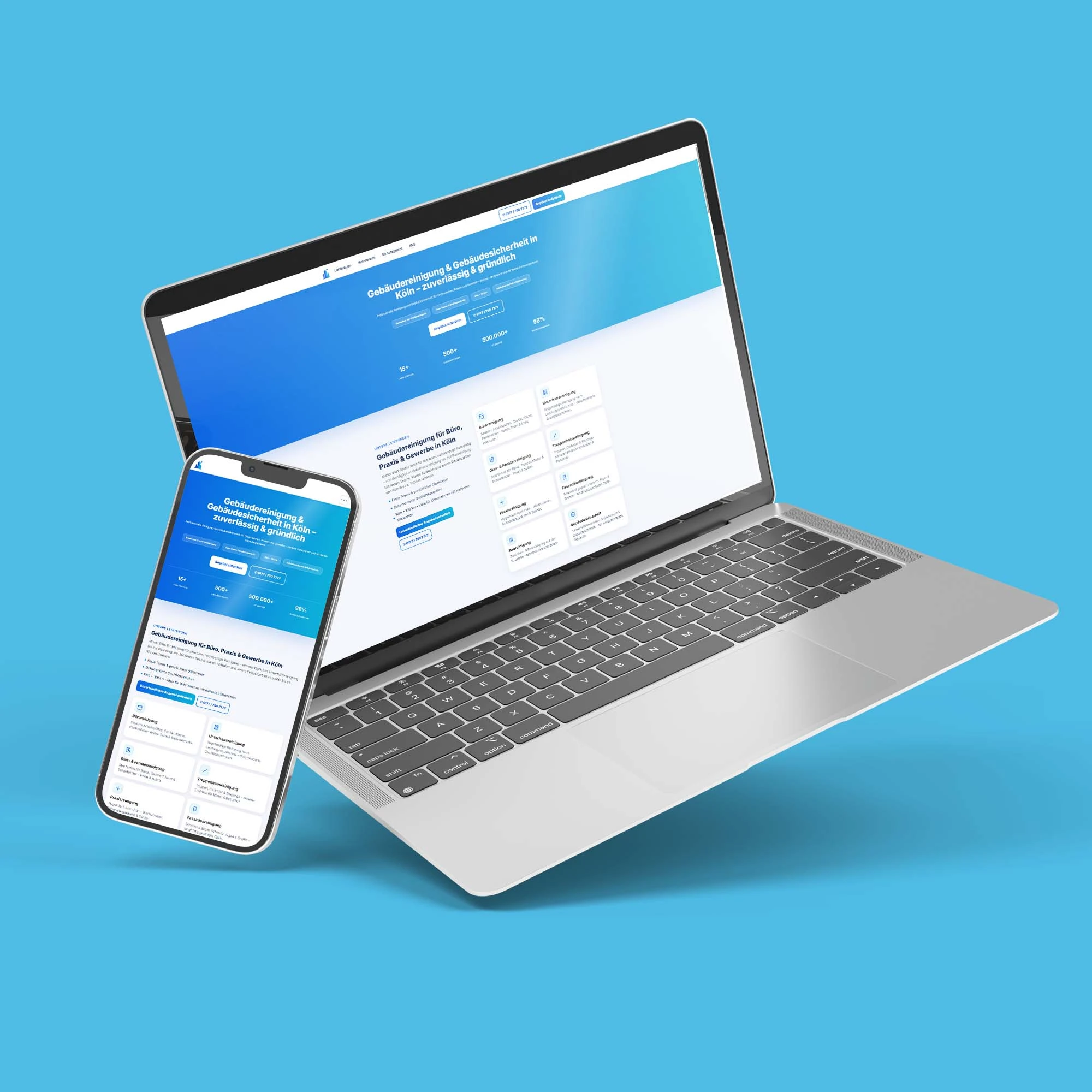 Webseite für Gebäudereinigungsfirma Mister Elias
