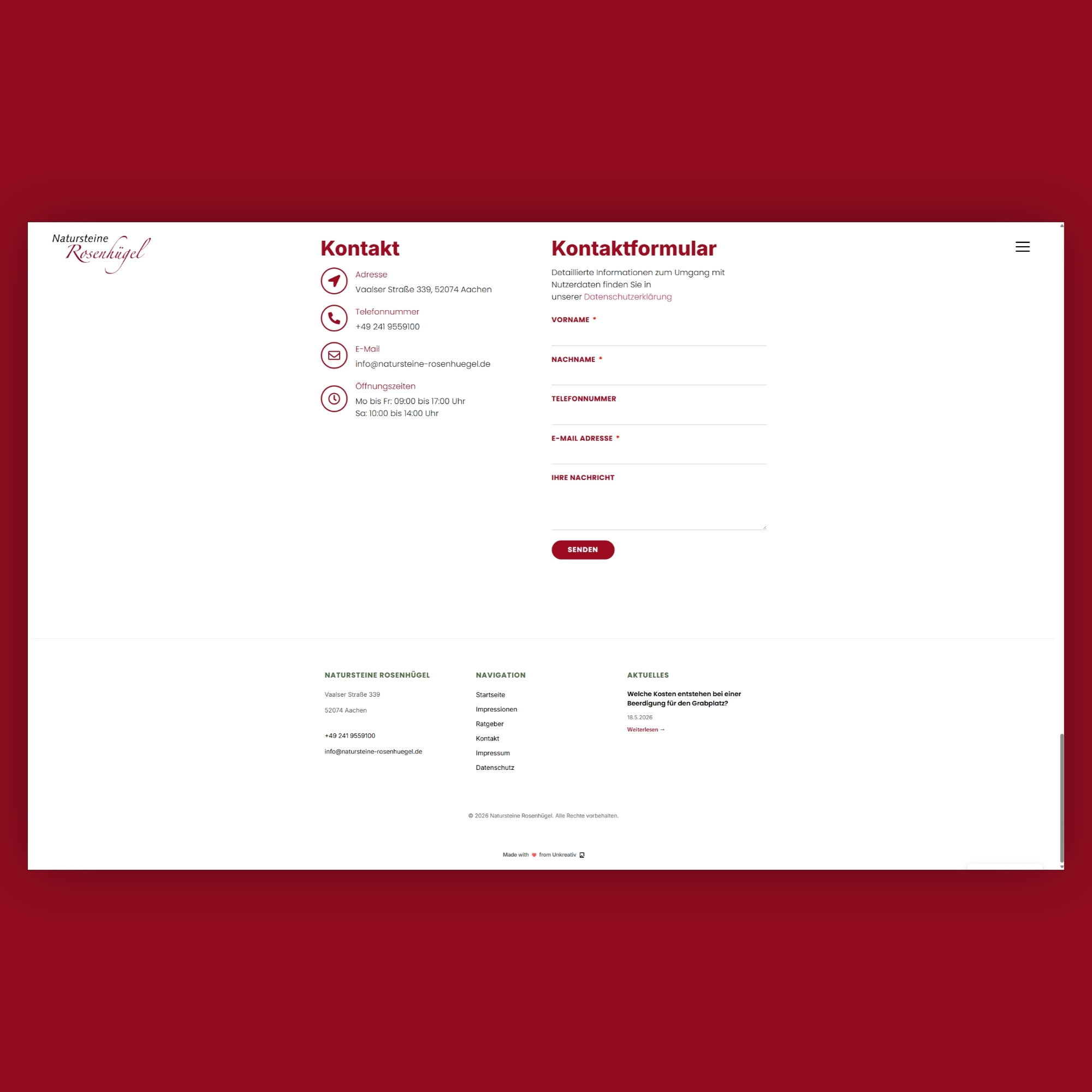 Screenshot der Natursteine-Rosenhuegel-Webseite, Ansicht 4