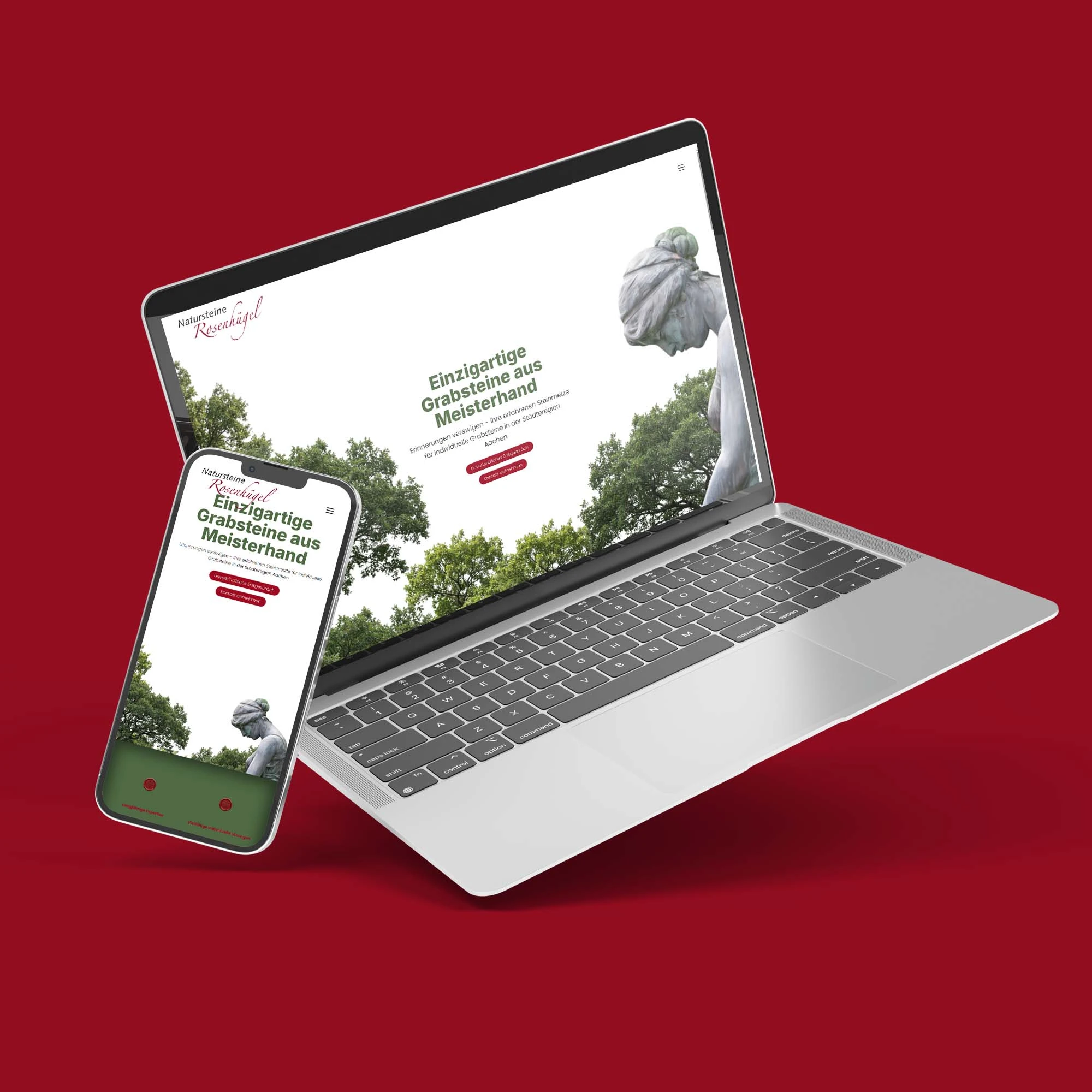 Neue Webseite für Natursteine Rosenhügel